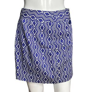 Outback Red Skirt Women 0 Blue White Geometric Pencil Straight Skirt Mini Career